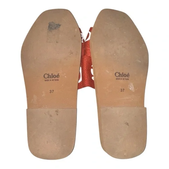 Authentic Chloé Red Sandals​ - Picture 2 of 3